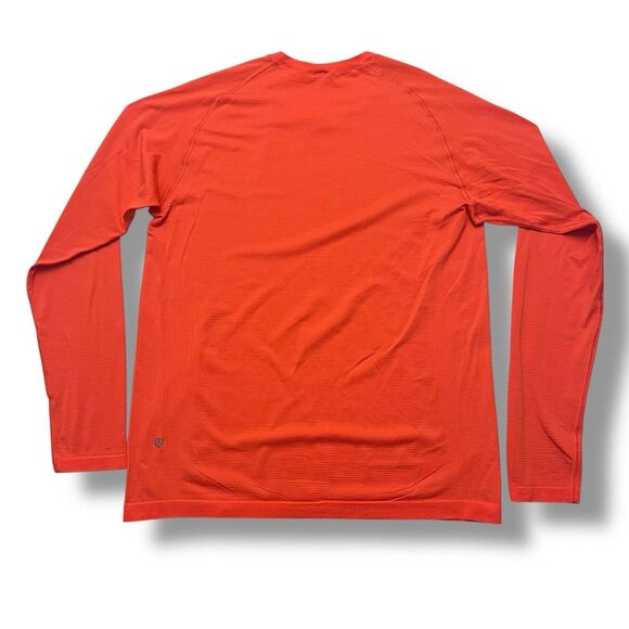 Lululemon Long Sleeve Shirt Mens LG Orange - Picture 10 of 14